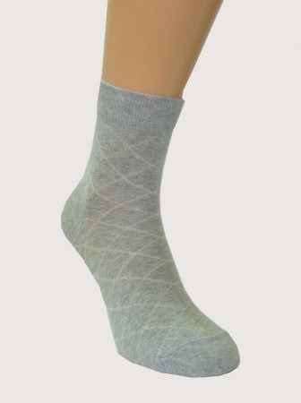 Носки мужские короткие 9406, графит, ажур,   М-079