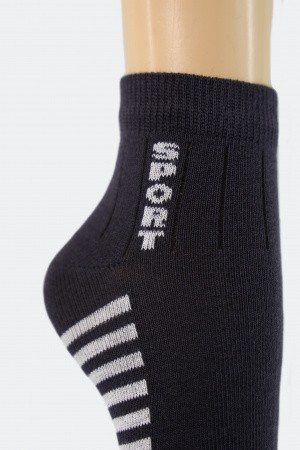 Носки женские короткие 8306, графит, Ж-017