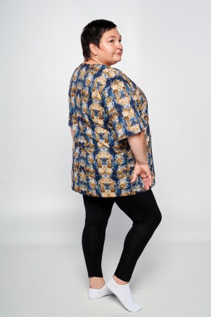 Леггинсы женские домашние BIG SIZE 2306, черные, вискоза
