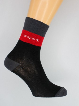 Носки мужские 9304, черные, кулирка, #SPORT   М-100