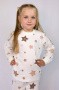 Пижама детская (2-6 лет) 2901, ЗВЕЗДЫ, молочная, хб/кулирка