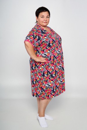 Платье женское домашнее BIG SIZE 2402, ассорти