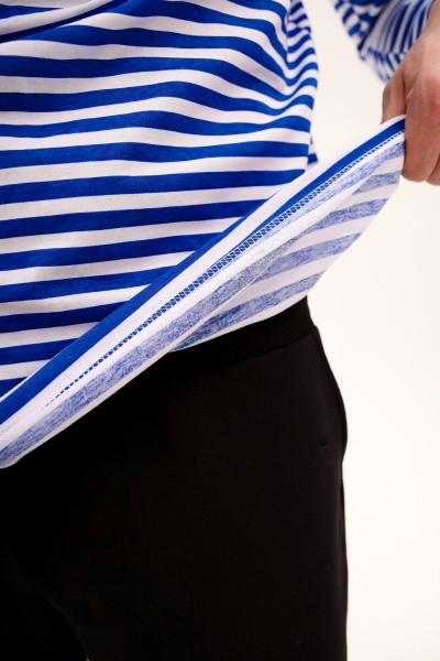 Тельняшка мужская BIG SIZE 1802, синяя полоска